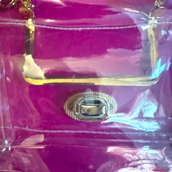 NIP Clear PVC Crossbody with gold chain. Gold hardware- wallet not included. - Picture 7 of 7